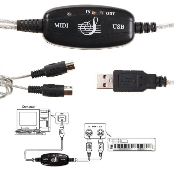 Cable midi usb 1